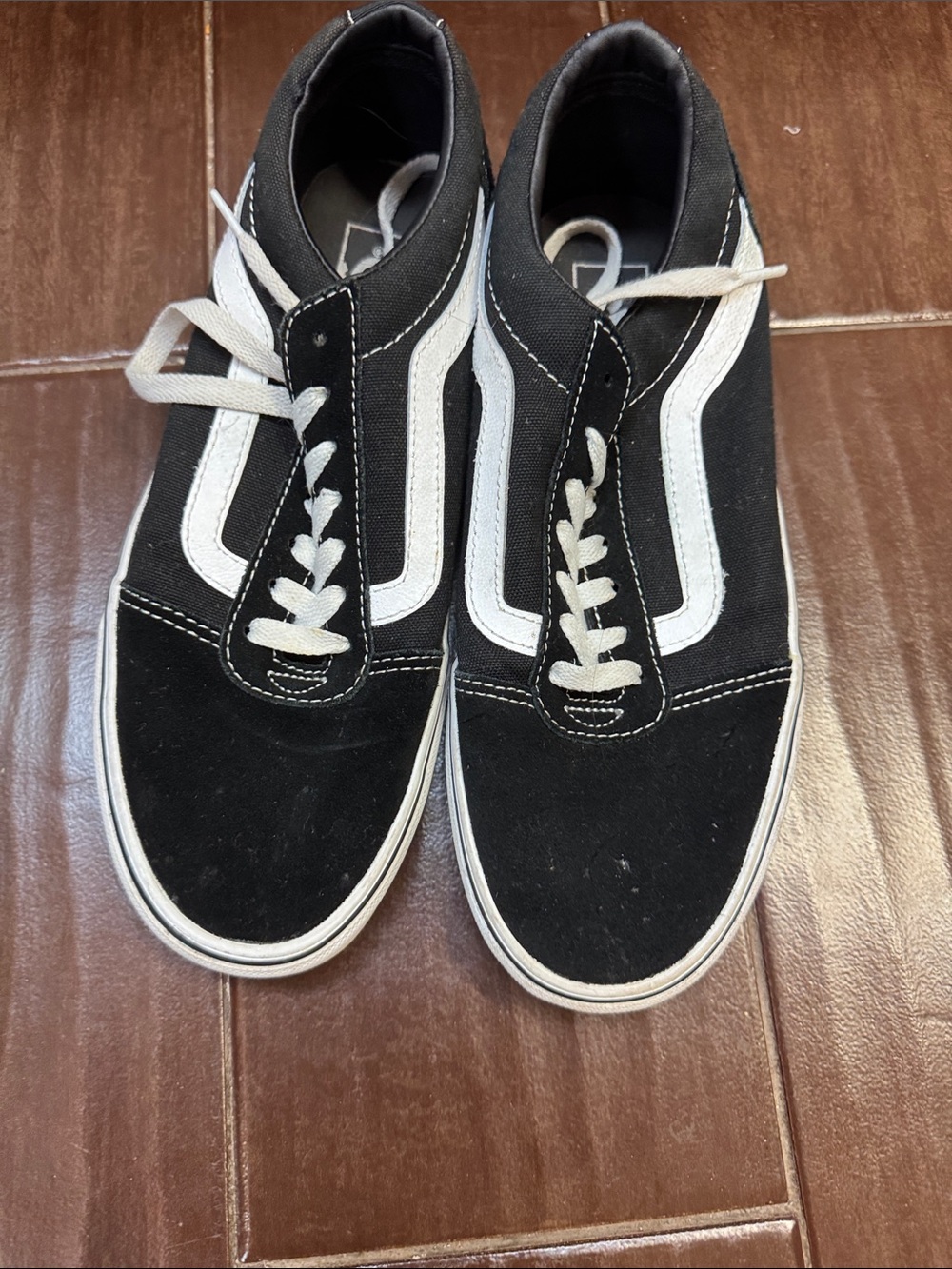Vans Black and White Low-Top Skate Sneakers - Men - Picture 1 of 3